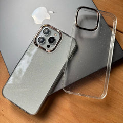 Transparent Crystal shimmer glittery Case including 15 Series