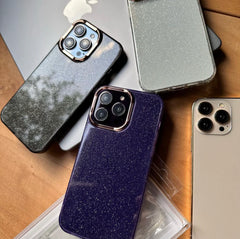Transparent Crystal shimmer glittery Case including 15 Series