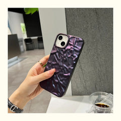 Luxury 3D Matte Plating Purple Foil Phone Case for iPhone