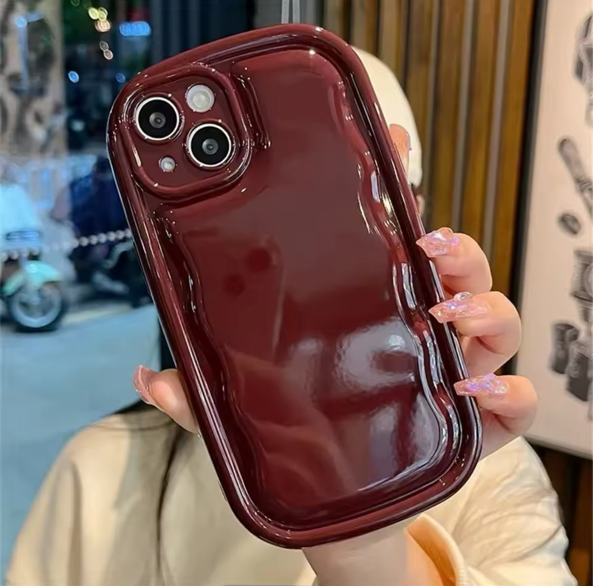 Red Puff Wine Case For iPhone Models ( 50% OFF TODAY )