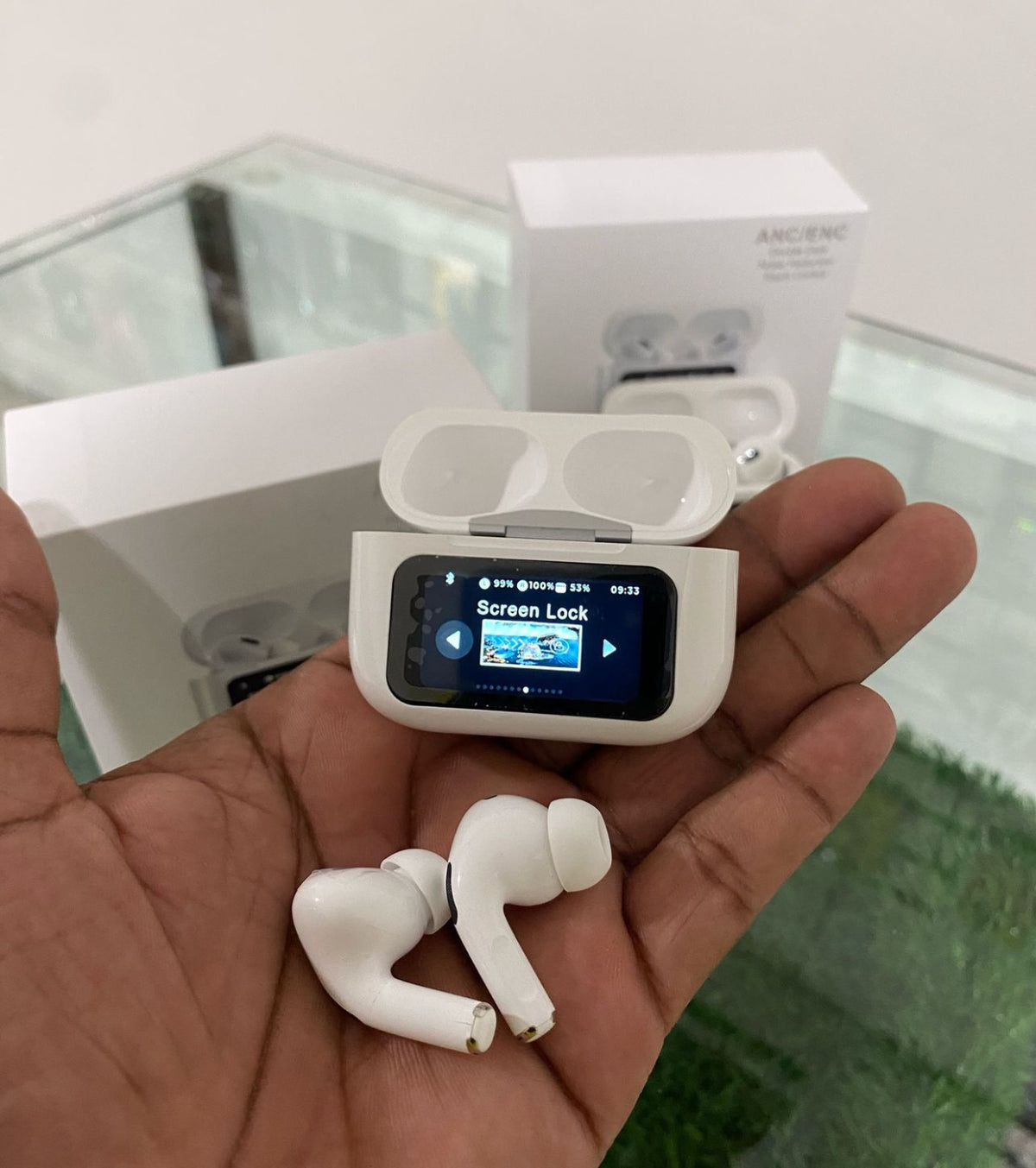 Airpods Pro With Screen Display Premium Quality With ANC