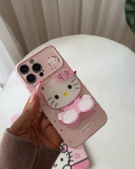 3D Sparkling Luxury Kitty stand mirror case