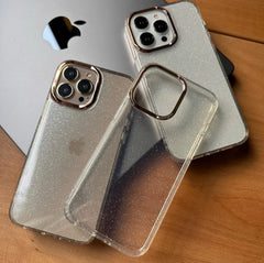 Transparent Crystal shimmer glittery Case including 15 Series
