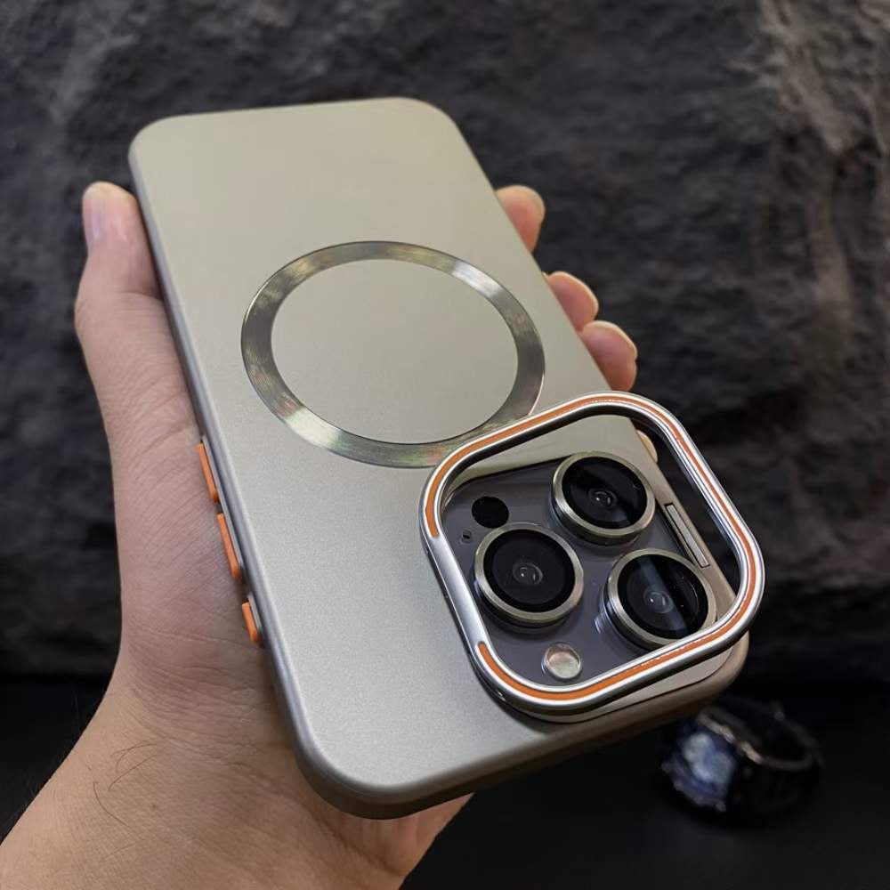 Natural Titanium Luxury Matte Glass MagSafe Case - Phone Covers Pakistan Natural Titanium Luxury Matte Glass MagSafe Case - Phone Covers Pakistan