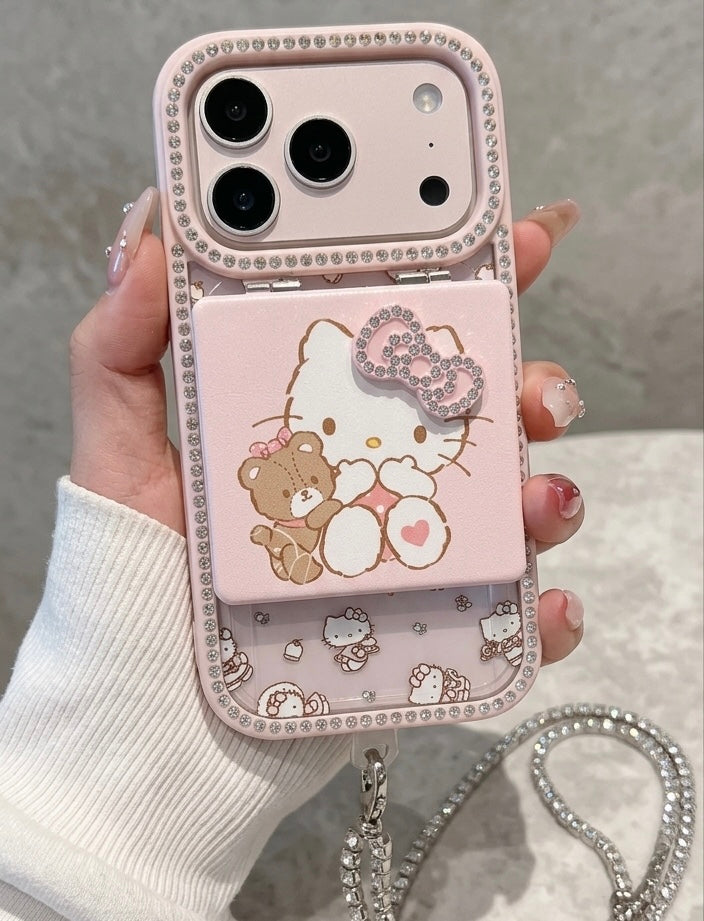 Premium Diamond Vanity Hello Kitty Bow Case