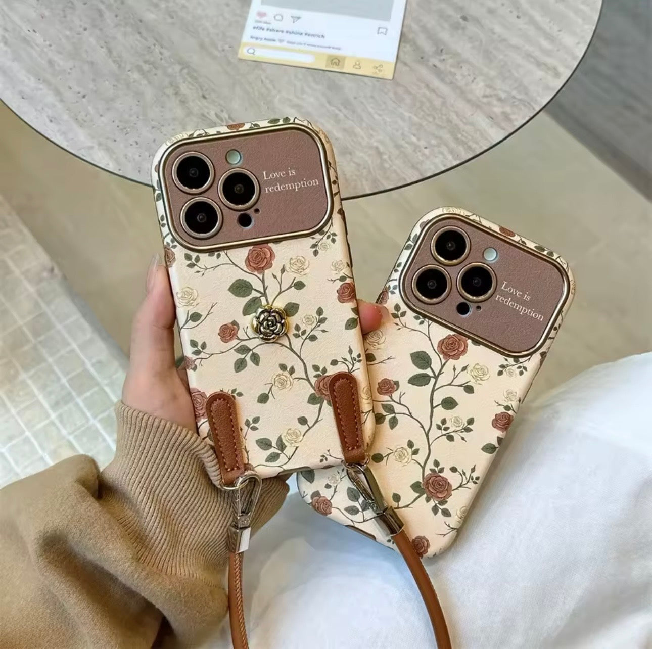 Premium Retro 3D Rope Case ( Premium Leather Finish )