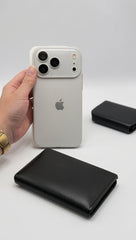 Luxury Leather Camera Guard Case Natural Titanium