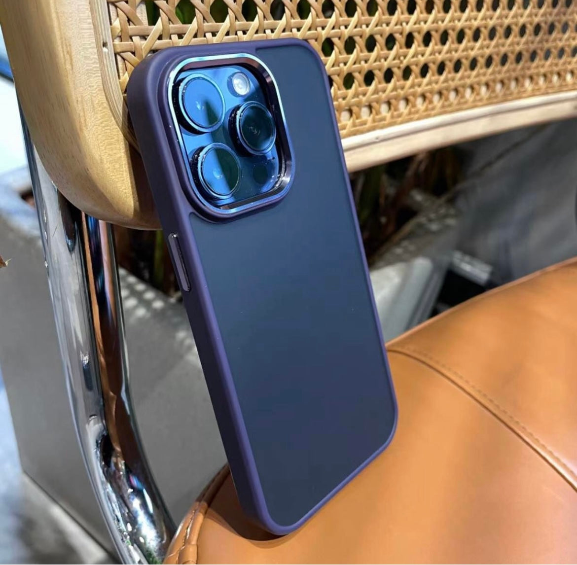 Deep purple AirSkin bumper Case for iPhone models including 15 Series