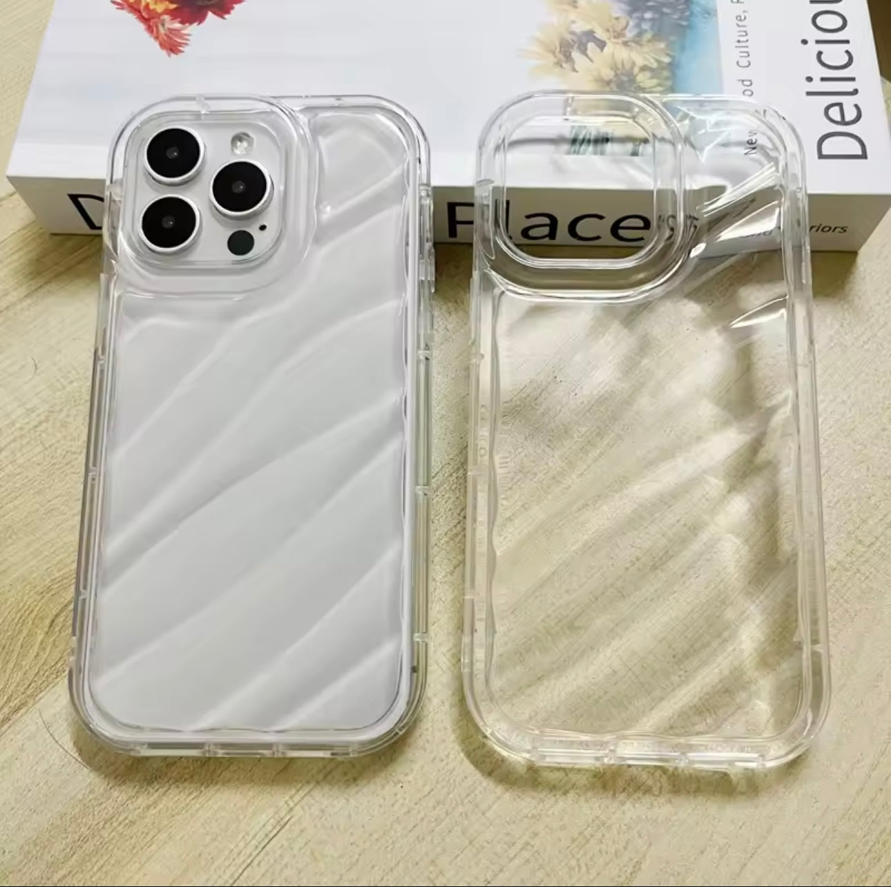 Premium Transparent Wavy Anti-Burst Case – Perfect Fit for iPhone ( 70% Off Today)