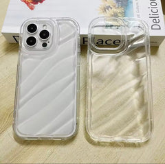 Premium Transparent Wavy Anti-Burst Case – Perfect Fit for iPhone ( 70% Off Today)