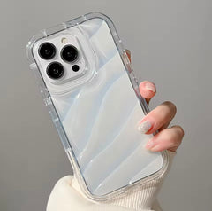 Premium Transparent Wavy Anti-Burst Case – Perfect Fit for iPhone ( 70% Off Today)