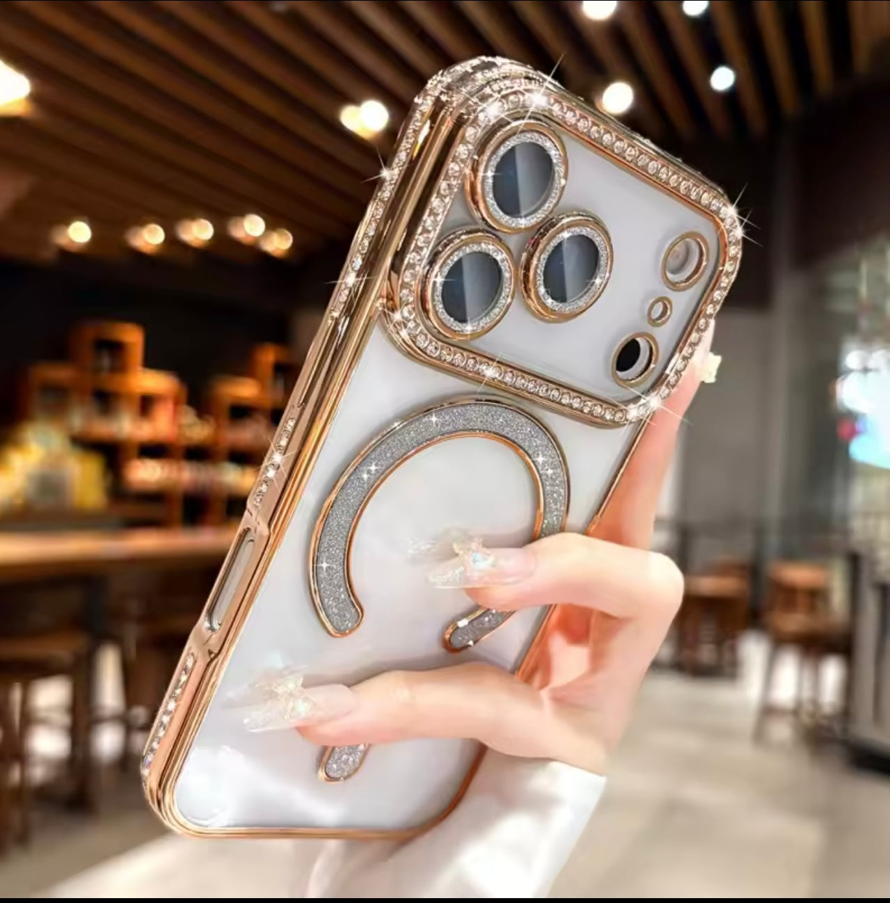 New Magsafe Diamond Stones Lens Case for iPhone