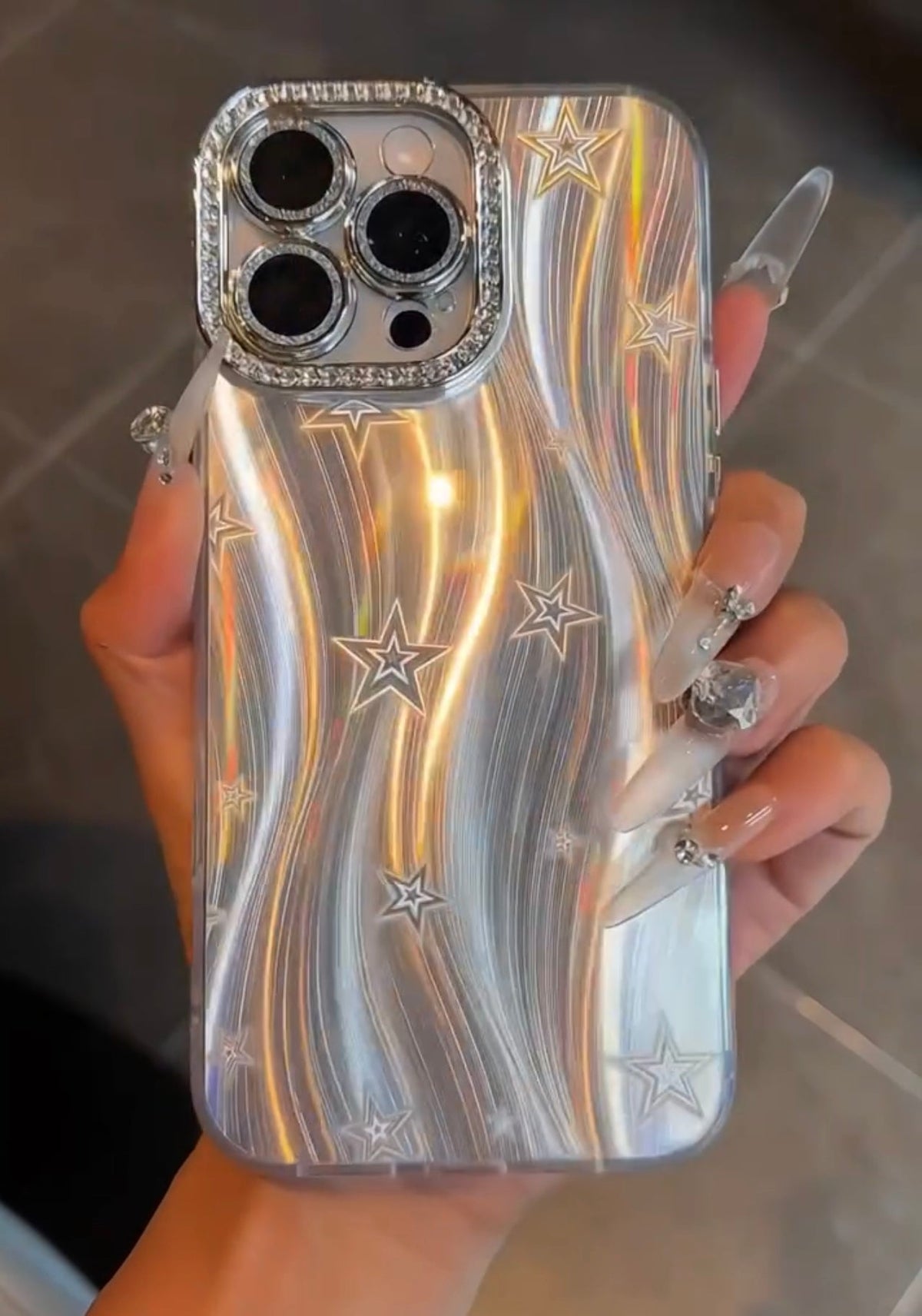 Star ⭐️ Diamond 💎 Bling Case with Lens Protection 70% OFF ( Best Seller )