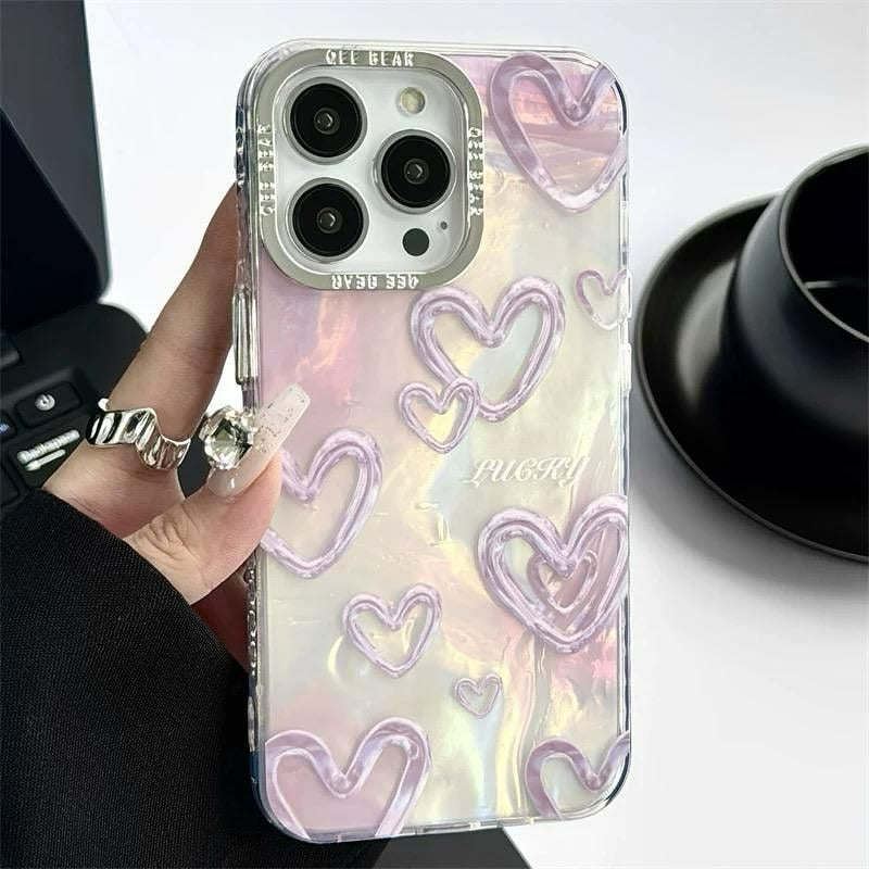 Heart Gradient New Holographic Case