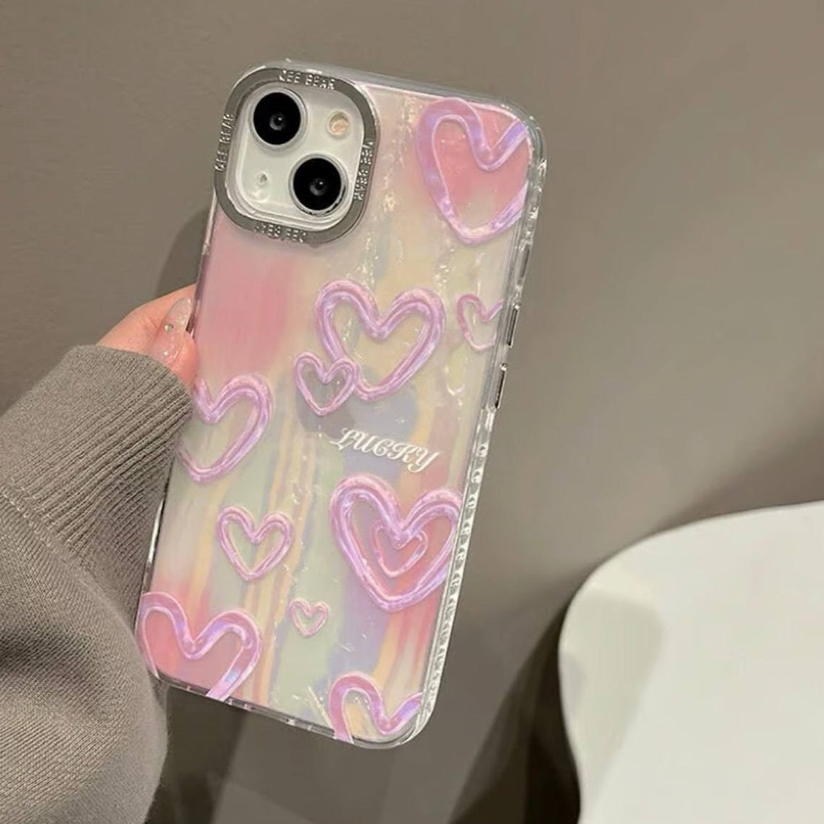 Heart Gradient New Holographic Case