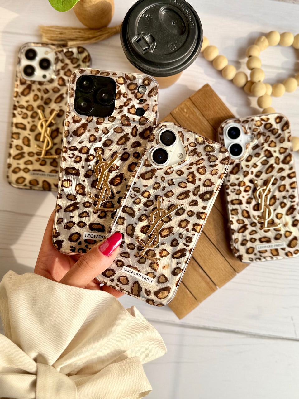 Premium YSL Branded Cheetah Gradient Case ( Limited Edition )