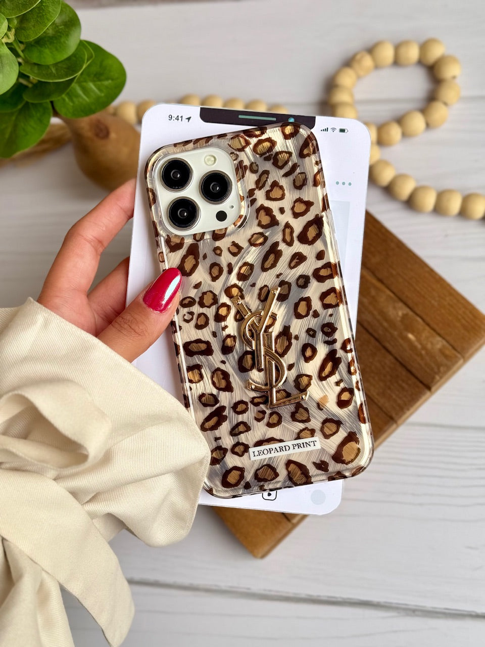 Premium YSL Branded Cheetah Gradient Case ( Limited Edition )