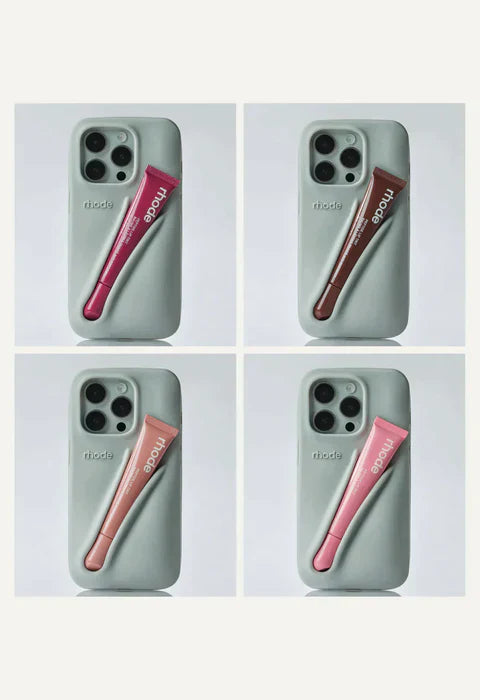 Trendy Rhode Lip SIlicone Case With Original Rhode LipGloss 💄