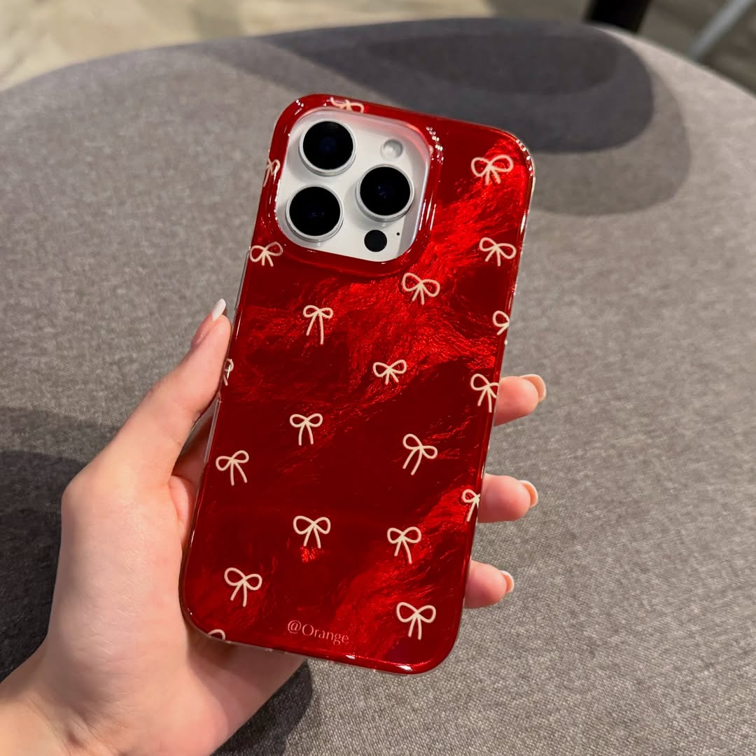 Burgundy Bow IMD premium case