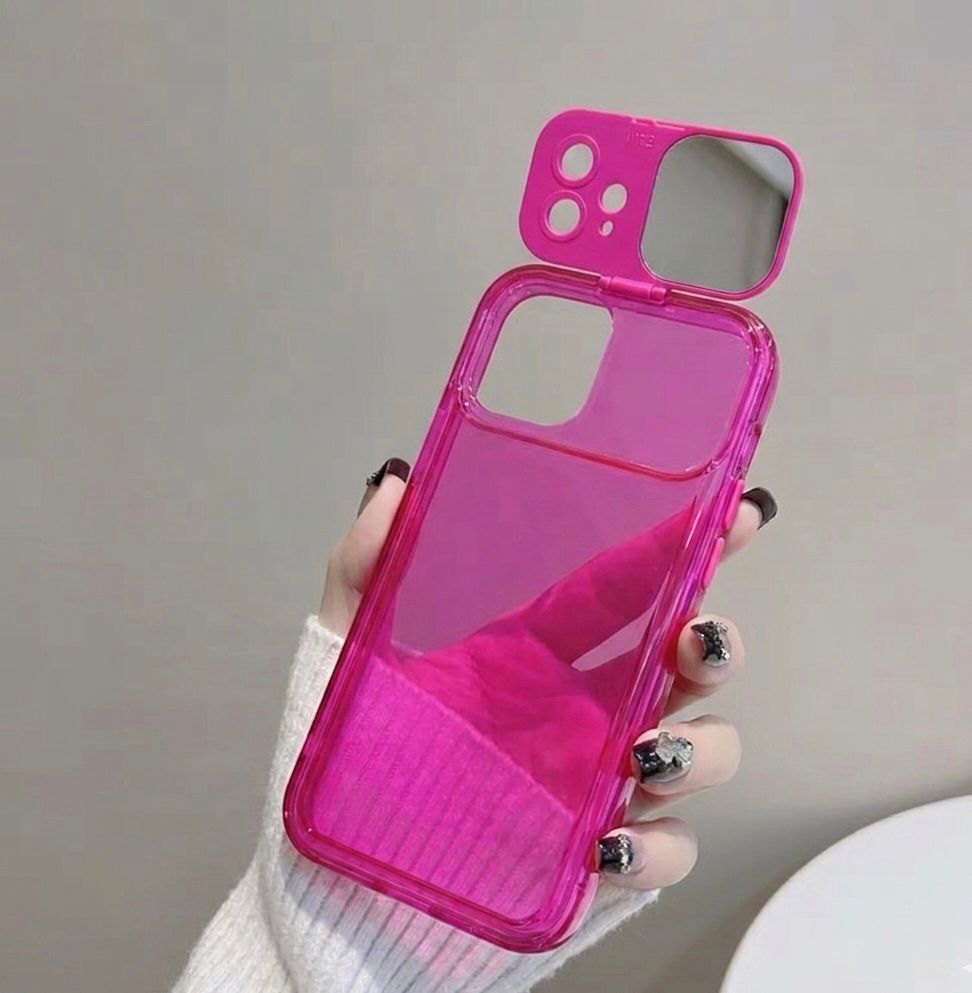 Premium Neon Pink Mirror Stand Case (FLAT 70% OFF TODAY)