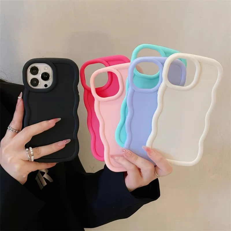 Wavy super Soft Solid Silicone for iPhone