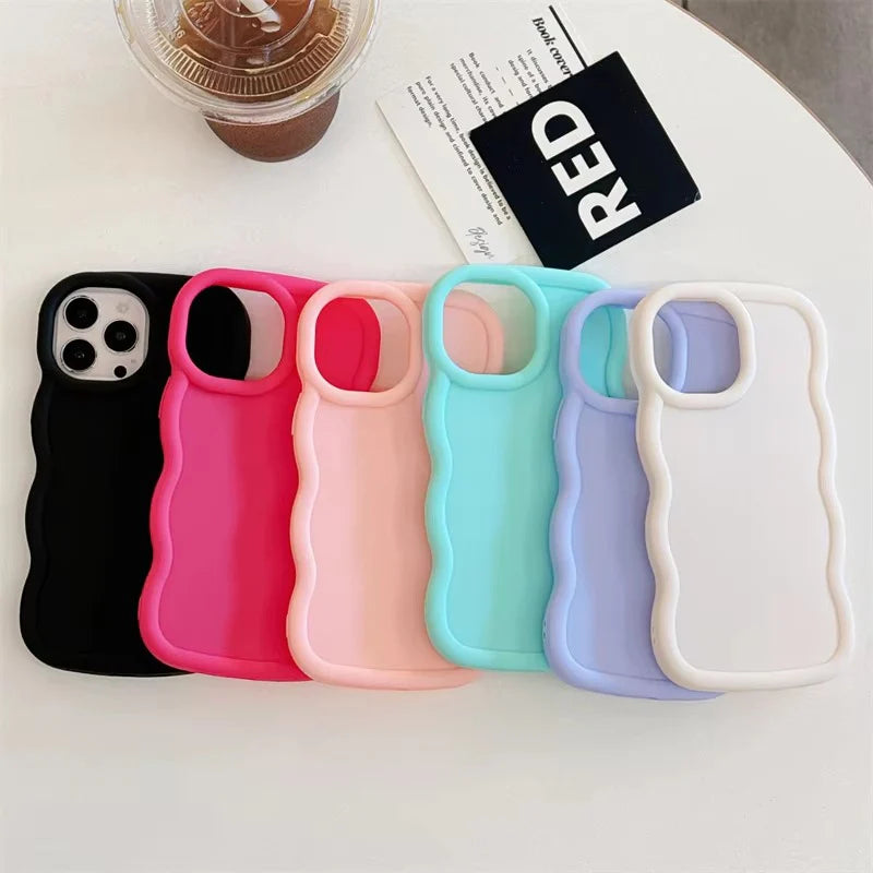 Wavy super Soft Solid Silicone for iPhone