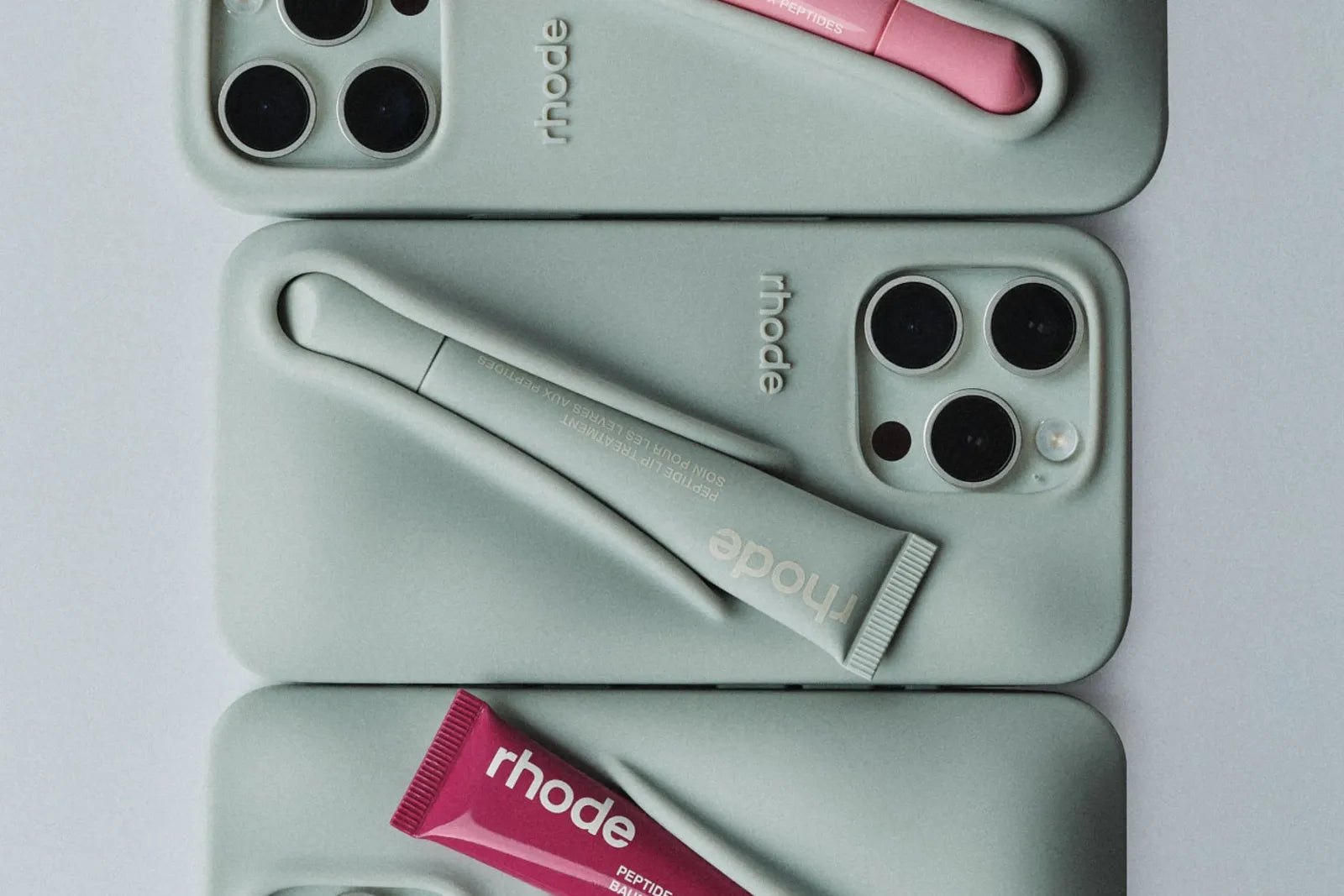 Trendy Rhode Lip SIlicone Case With Original Rhode LipGloss 💄