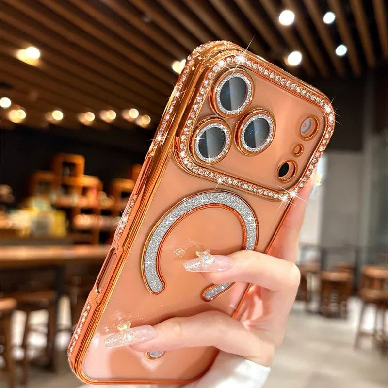 New Magsafe Diamond Stones Lens Case for iPhone