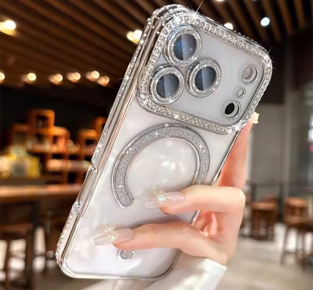 New Diamond Magsafe Glame Case With Lens Protection
