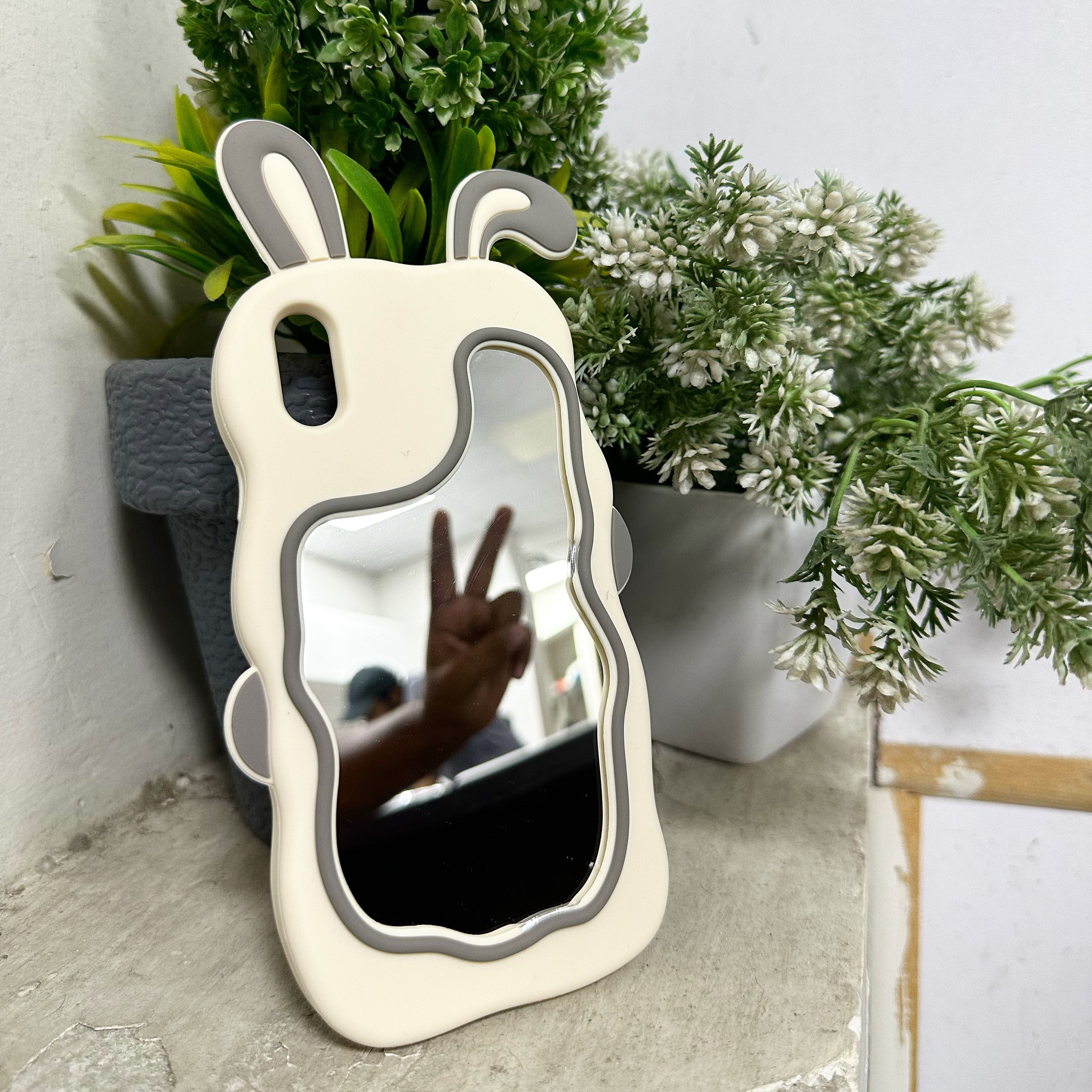 Rabitt mirror cartoon phone case for iPhone