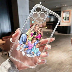 Customise printed PNG SUPER family Semi-Transparent premium quality case for all models ( Write your phone model in Order special instructions )
