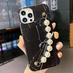 Customise printed premium quality case with pearl chain for all models ( Write your phone model in Order special instructions )